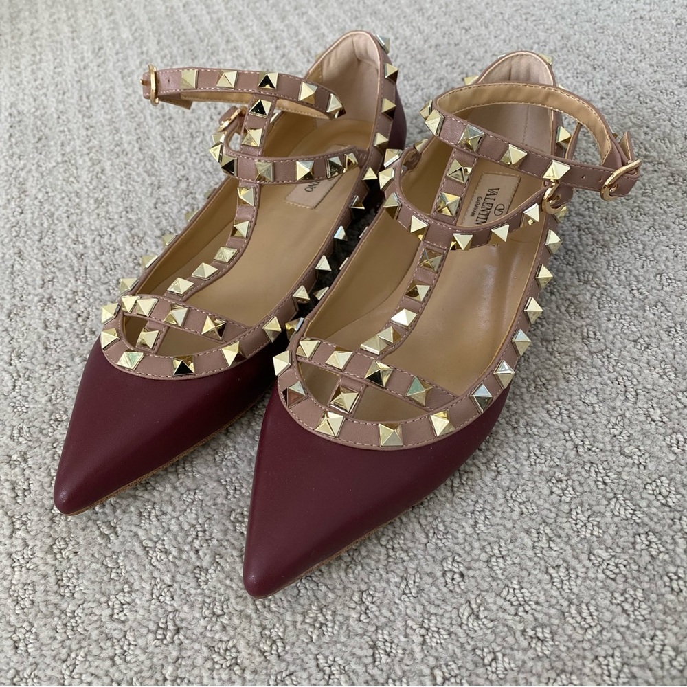 Brand Inspired Studded Flats